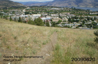 Start of trail from base up Giant's Head Summerland 2009-06.